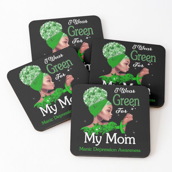 Item preview, Manic Depression Awareness Black Girl I Wear Green For My Mom designed and sold by tenjun16.