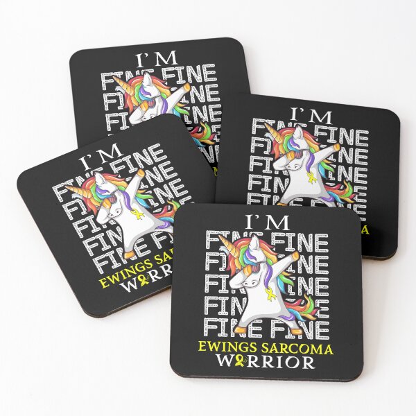 Item preview, Unicorn Ewings Sarcoma Warrior I'm Fine Ewings Sarcoma Awareness designed and sold by Hatjar.