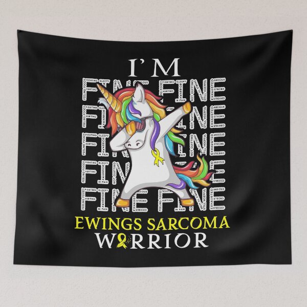 Item preview, Unicorn Ewings Sarcoma Warrior I'm Fine Ewings Sarcoma Awareness designed and sold by Hatjar.