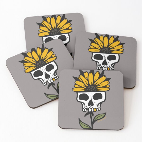 Item preview, Sunflower skull designed and sold by Jilly Rose Ink.