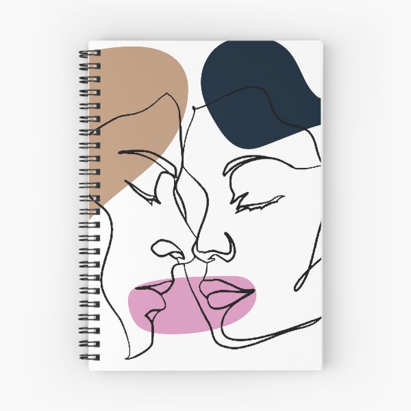 Item preview, Single line art couple kiss designed and sold by Meta-Prints.