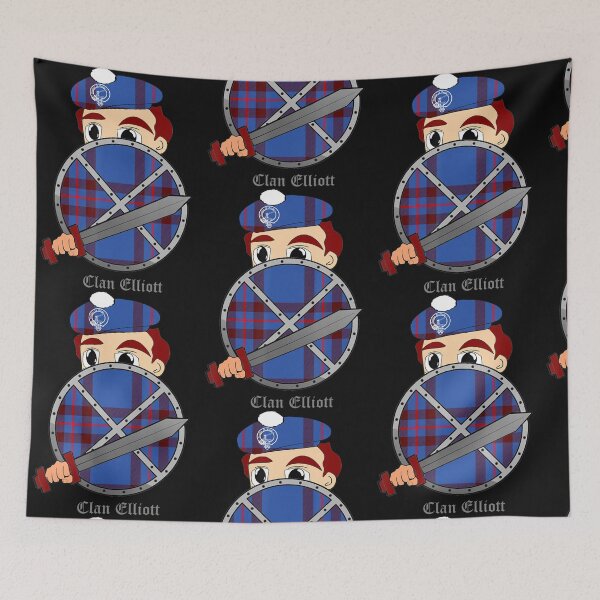 Item preview, Elliott Surname Last Name Scottish Tartan Crest designed and sold by Luke Cantrell.