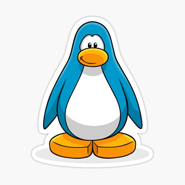 Club Penguin Blue Penguin Greeting Card for Sale by zabelzabel