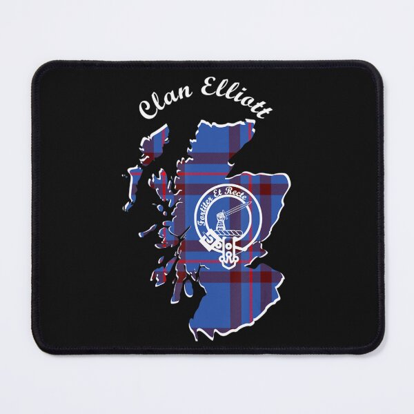 Item preview, Elliott Surname Last Name Scottish Tartan Map Crest designed and sold by Luke Cantrell.
