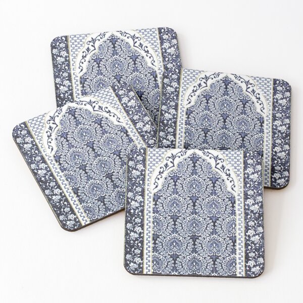 Item preview, Classic Floral Stamp Blue designed and sold by moslem-pride.