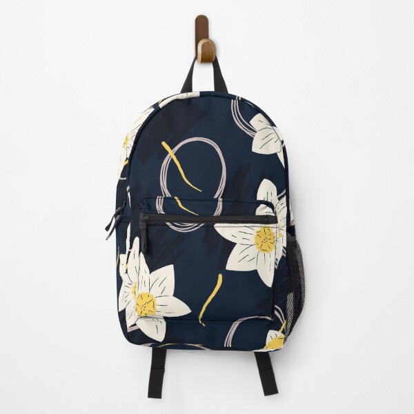 Item preview, Daffodil Floral Dark Blue designed and sold by Ufy Design Creator.