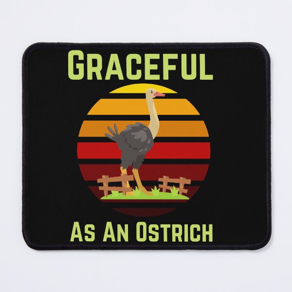 Item preview,  Graceful As An Ostrich Funny Ostrich Lover Retro Ostrich designed and sold by badretop.