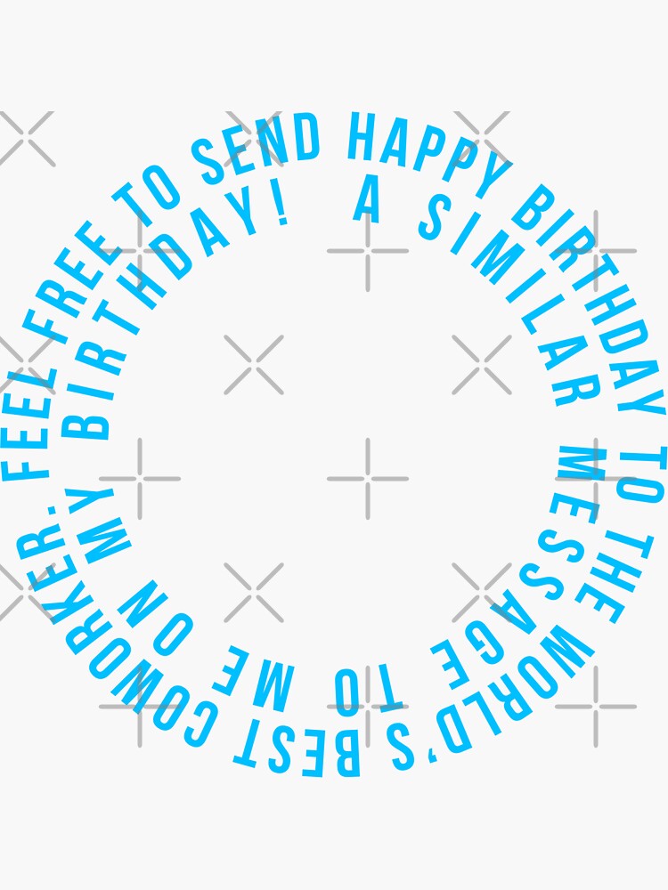 Pegatina «Hermosas felicitaciones de cumpleaños para un colega, en