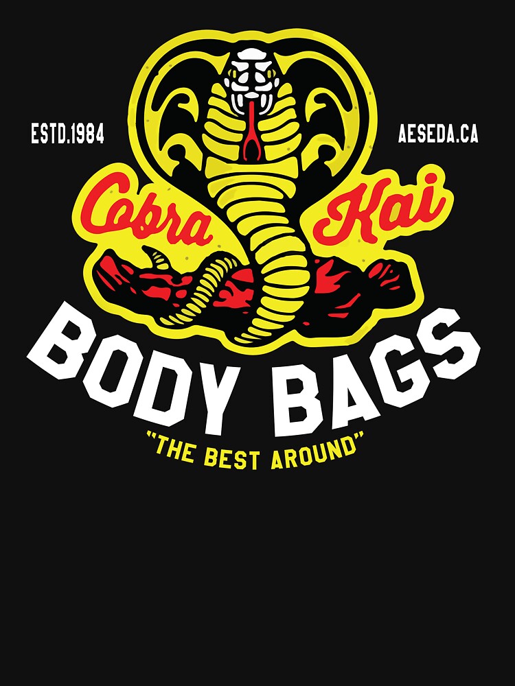Eletees Cobra Kai Body Bags Karate Kid Parody Fan Art Shirt