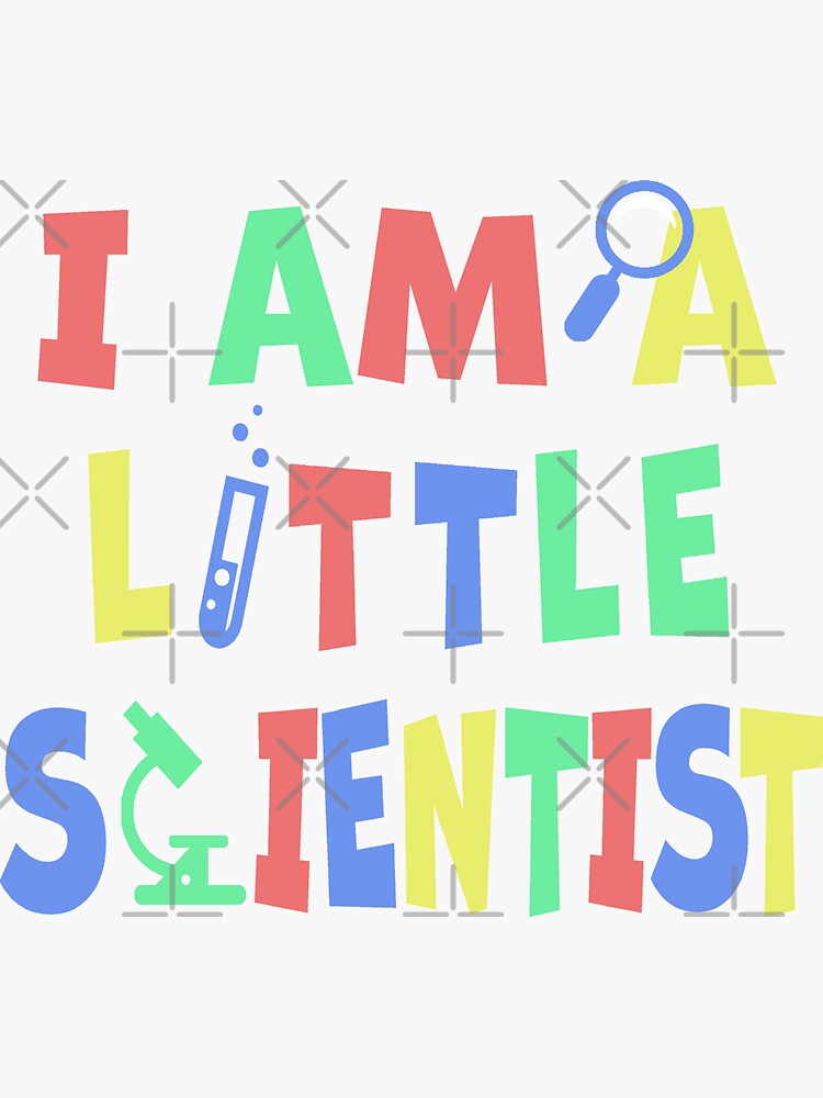 Sticker for Sale avec l'œuvre « Je suis un petit scientifique » de  l'artiste TheTaurus