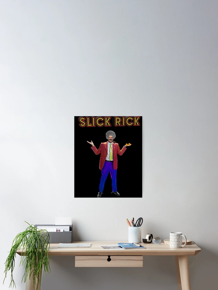 Thumbnail 2 of 3, Poster, A Rapper Record Producer Slick Rick Rave Sticker designed and sold by Rodrigues6855.