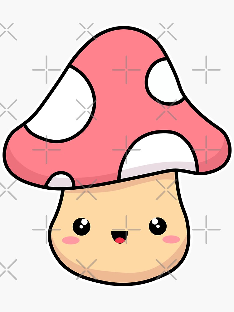 Mushroom Cow Matte Vinyl Sticker Kawaii Stickers Cute Decal Cut 