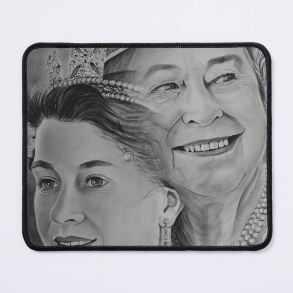Item preview, Double Portrait Queen Elizabeth 2 designed and sold by RmvPortraitsArt.