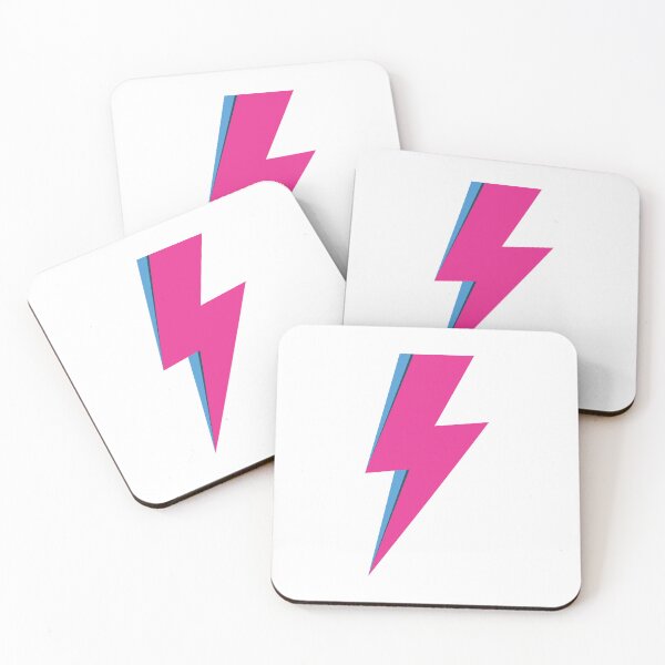 Item preview, Ziggy Stardust David Bowie Lightning Bolt in Pink designed and sold by Shari Archinoff.