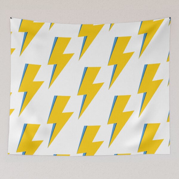Artikelvorschau, Ziggy Stardust David Bowie Lightning Bolt in Gelb entworfen und verkauft von Shari Archinoff.