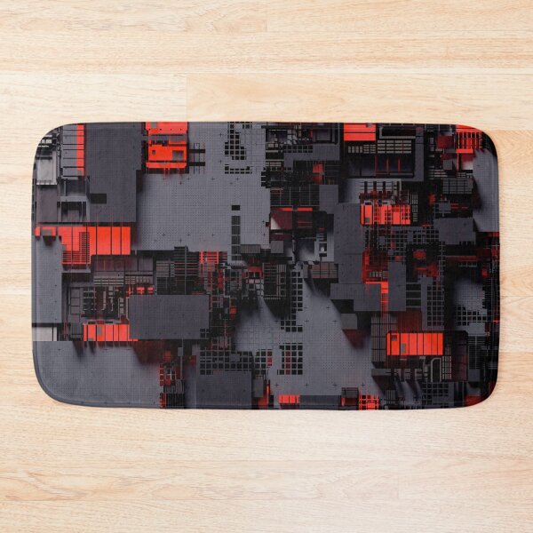 Item preview, Black and red glitchy wall designed and sold by rodentpad.
