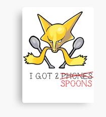Pokemon "I got 2 Spoons" Canvas Print