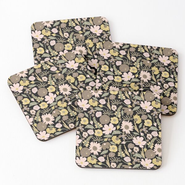 Item preview, Boho Floral Wildness Black designed and sold by Lozzie Eliza Designs.