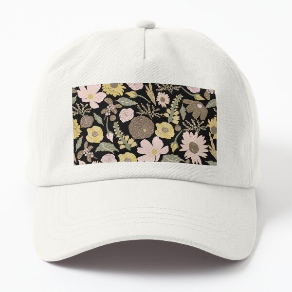 Aperçu de l'œuvre Boho Floral Wildness Noir créée et vendue par Lozzie Eliza Designs.