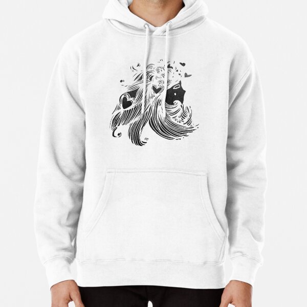 Hearts in Hair Pullover Hoodie
