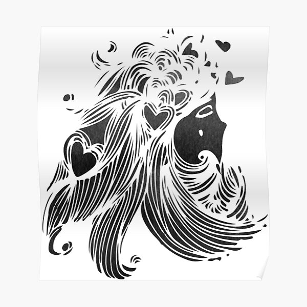 Hearts in Hair Poster