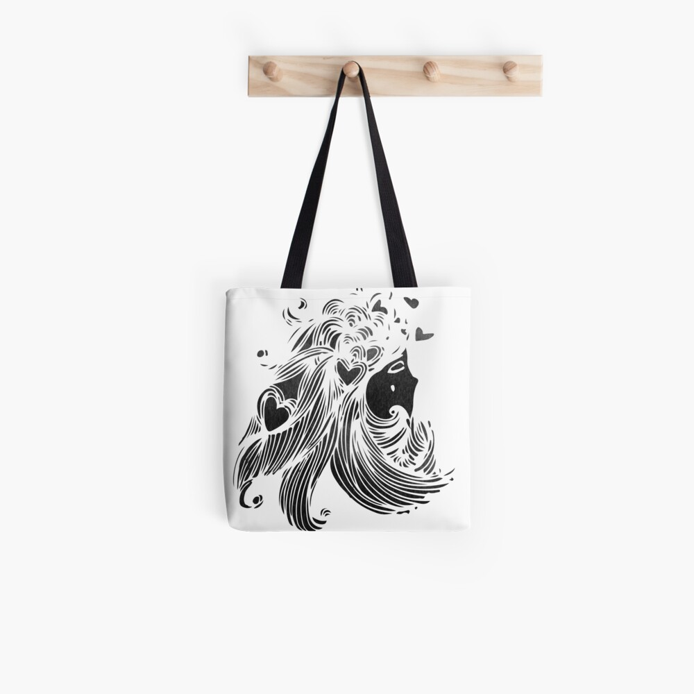 Hearts in Hair Tote Bag