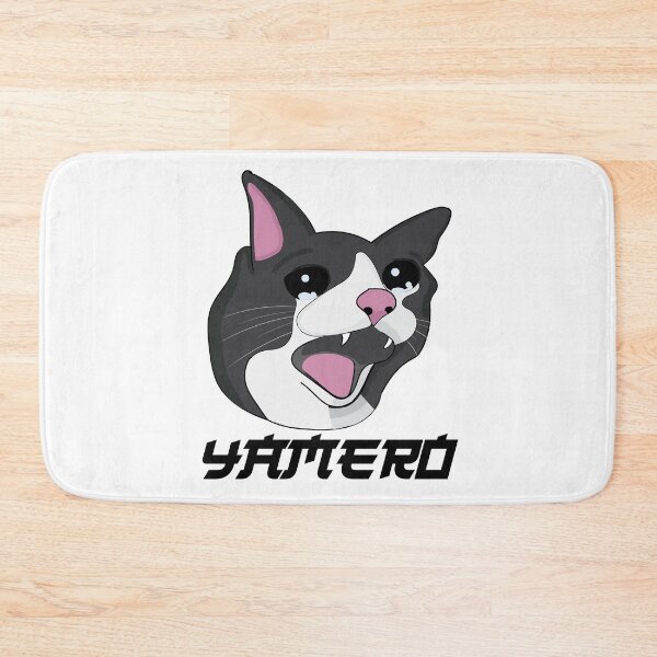Item preview, Yamero Crying Screaming Cat Meme Cute Japanese Kawaii designed and sold by alltheprints.