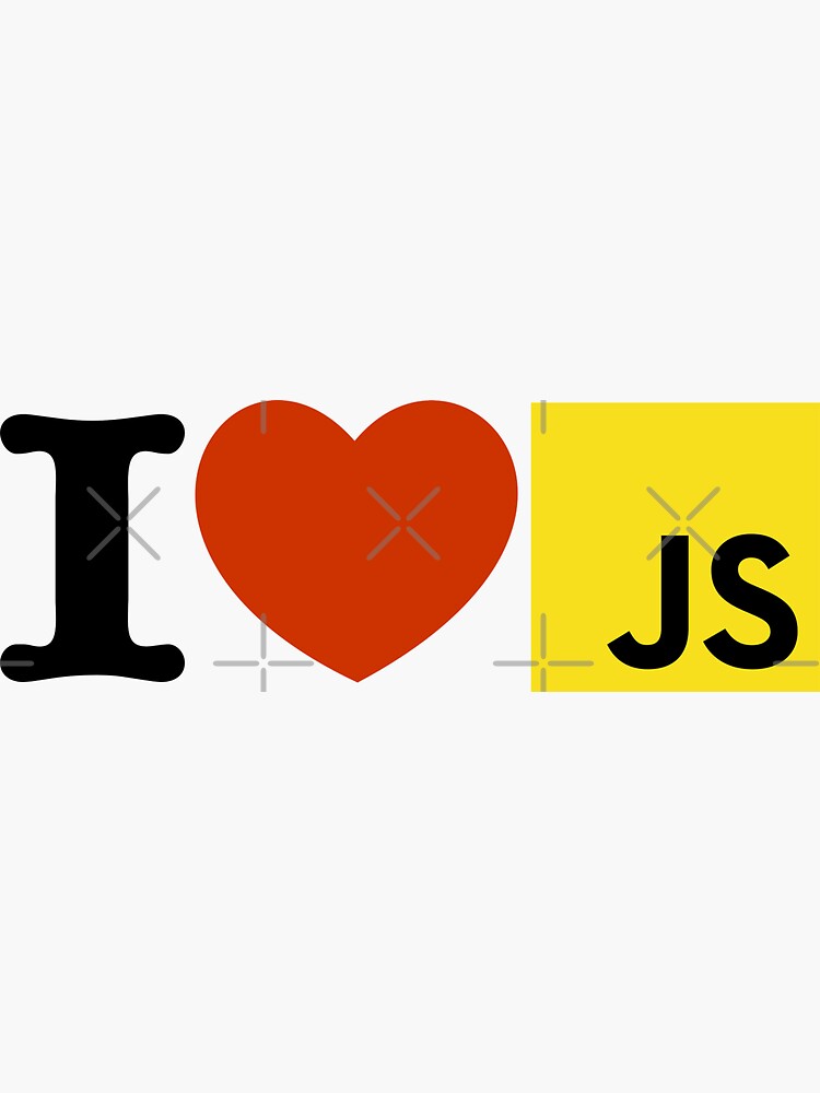 Thumbnail 3 of 3, Sticker, i love javascript js designed and sold by yourgeekside.