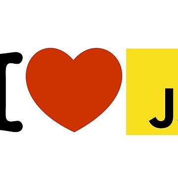 Pegatina con la obra «i love javascript js» de yourgeekside | Redbubble