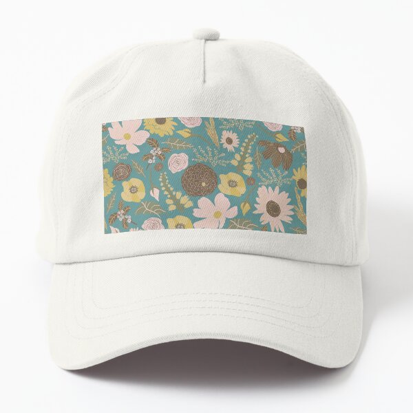 Aperçu de l'œuvre Boho Floral Wildness Turquiose créée et vendue par Lozzie Eliza Designs.