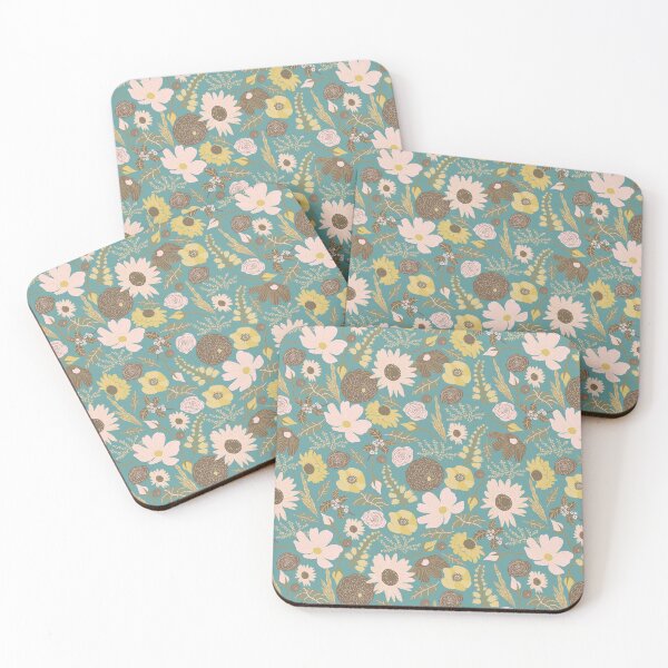 Item preview, Boho Floral Wildness Turquiose  designed and sold by Lozzie Eliza Designs.