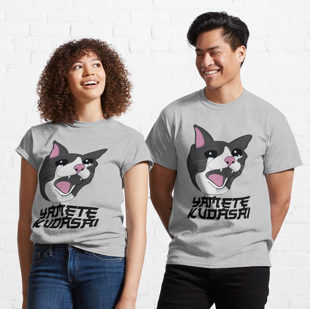 Yamete Kudasai Meme Crying Screaming Cat Yamero Japanese - Cat Memes -  T-Shirt