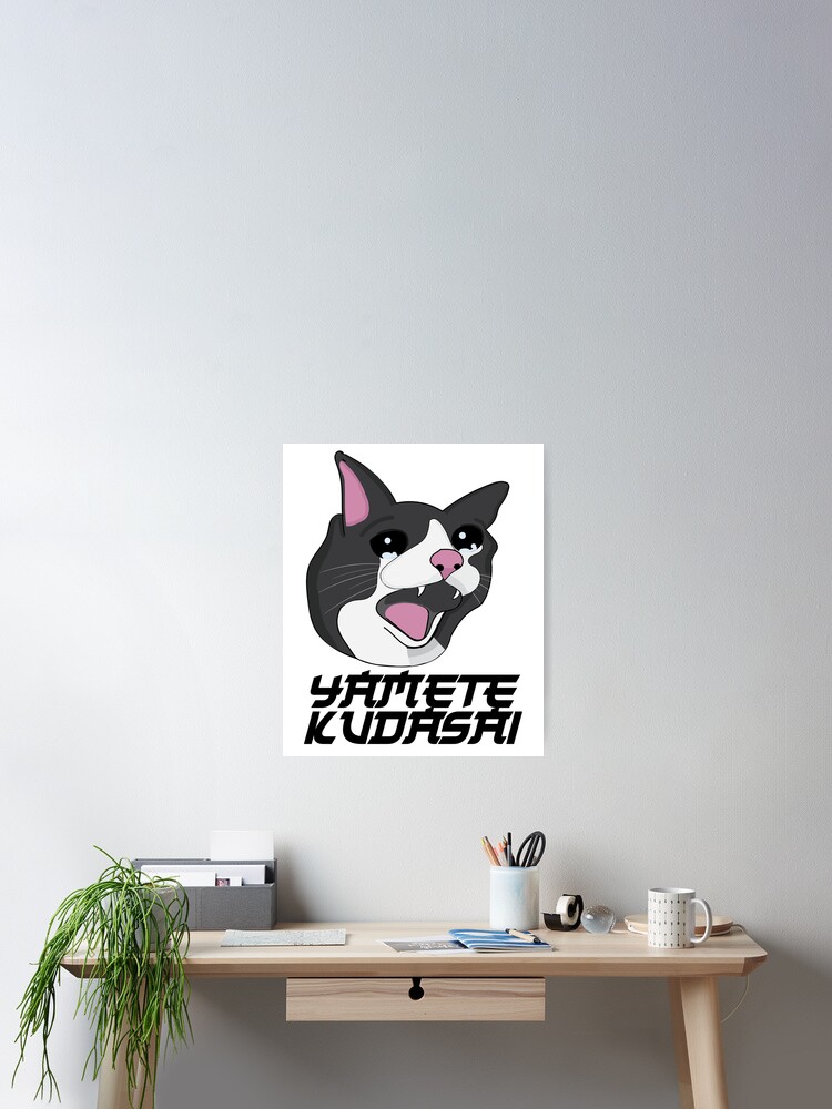 Yamete Kudasai Meme Crying Screaming Cat Yamero' Sticker