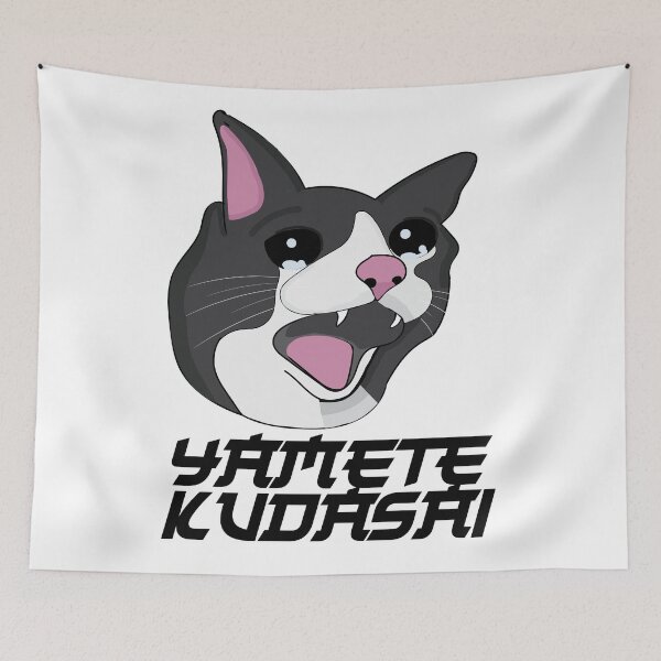 Item preview, Yamete Kudasai Meme Crying Screaming Cat Yamero Japanese designed and sold by alltheprints.