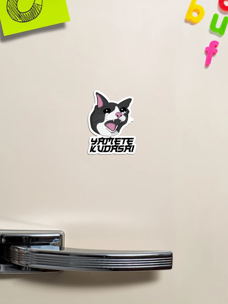 Yamete Kudasai Meme Crying Screaming Cat Yamero' Sticker