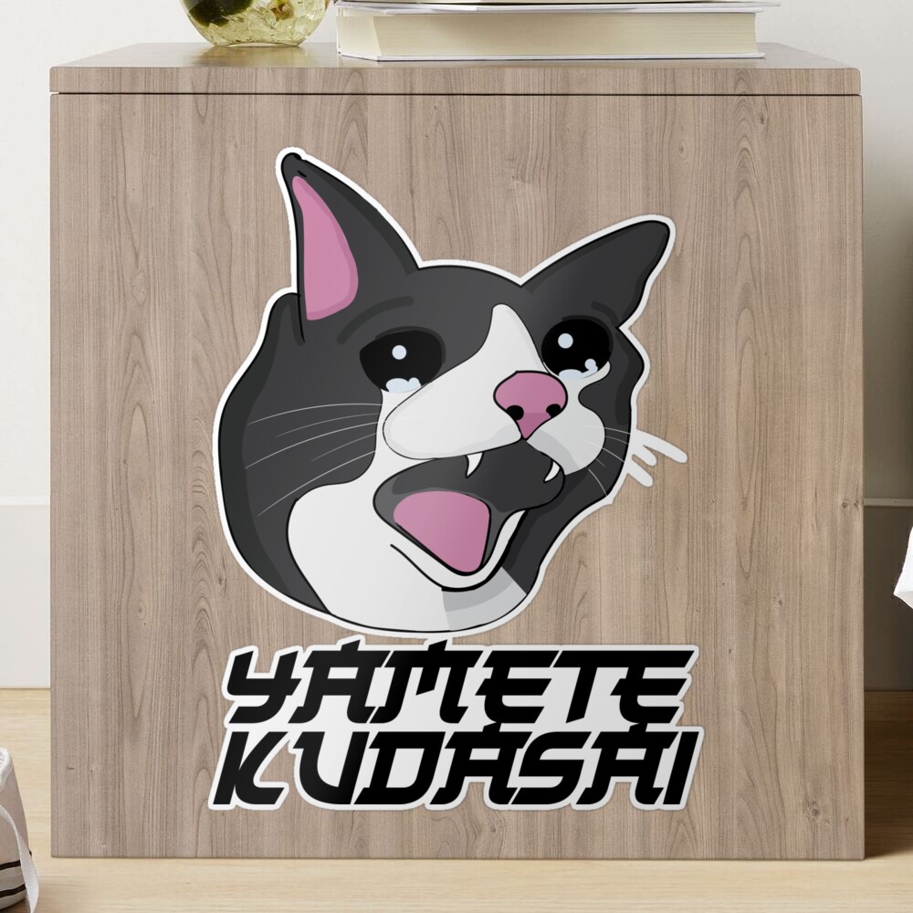 Yamete Kudasai Meme Crying Screaming Cat Yamero Japanese - Cat Memes -  T-Shirt