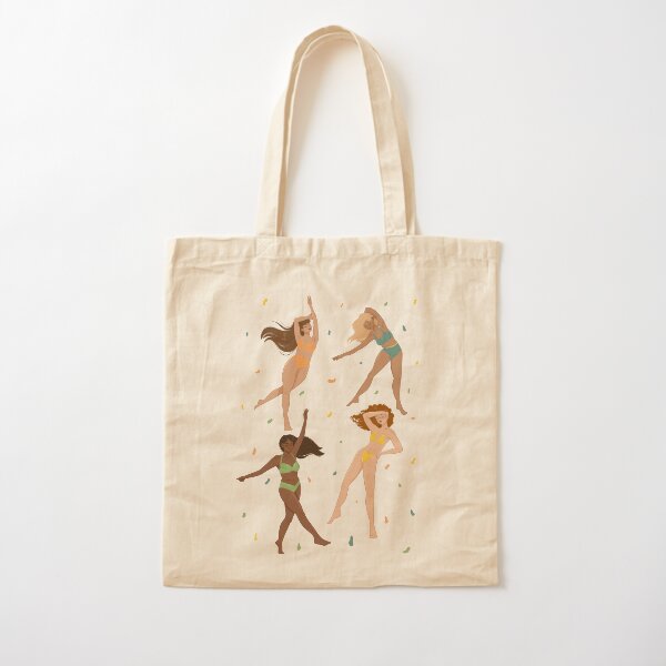Frauenportraits in Bikinis Baumwolltasche