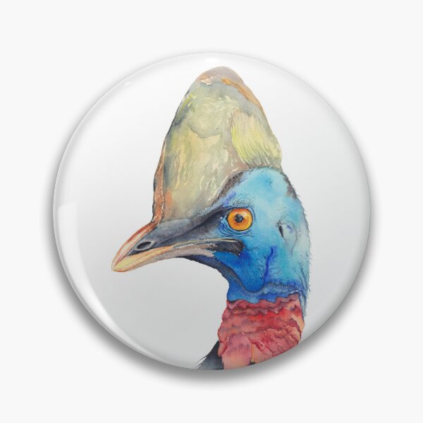 Item preview, Cassowary - Australian bird watercolour designed and sold by Zoya Makarova.