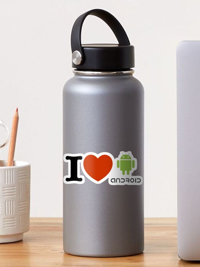 Thumbnail 1 of 3, Sticker, i love android designed and sold by yourgeekside.