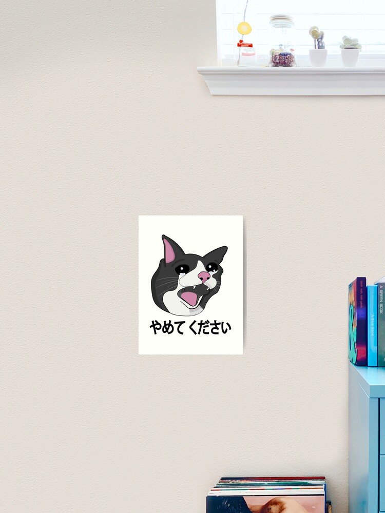 Yamete Kudasai Meme Crying Cat Yamero Japanese Words Greeting Card for  Sale by alltheprints