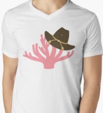 KORALLE!!!!!!!! T-Shirt mit V-Ausschnitt für Männer