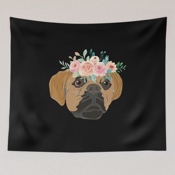 Item preview, Flower Crown Animal Dog Owner Dog Breed Puggle designed and sold by bestshirtdesign.