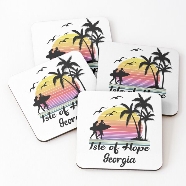 Item preview, Isle of Hope Georgia Seaside Retro Sunset designed and sold by mountainadora.
