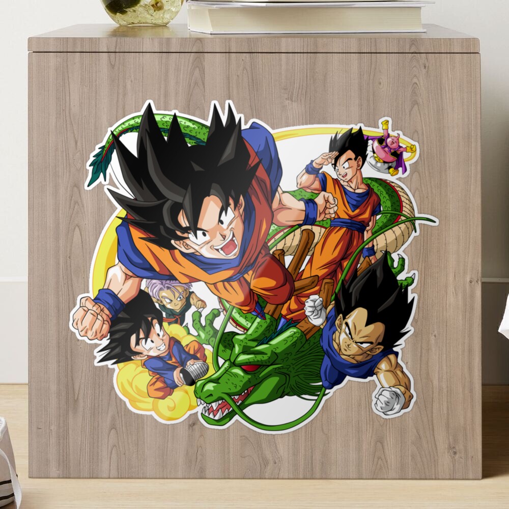 Poster Adesivo Anime Dragon Ball Z Goku Gohan Goten - Cogumelo