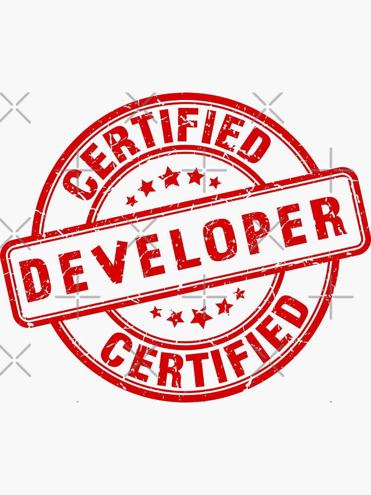 Thumbnail 3 of 3, Sticker, certified developer designed and sold by yourgeekside.