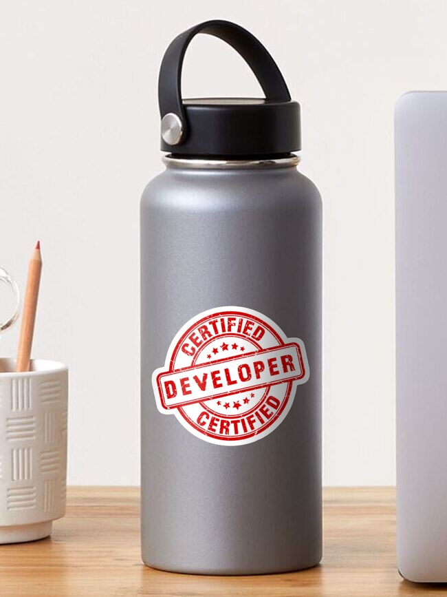 Thumbnail 1 of 3, Sticker, certified developer designed and sold by yourgeekside.