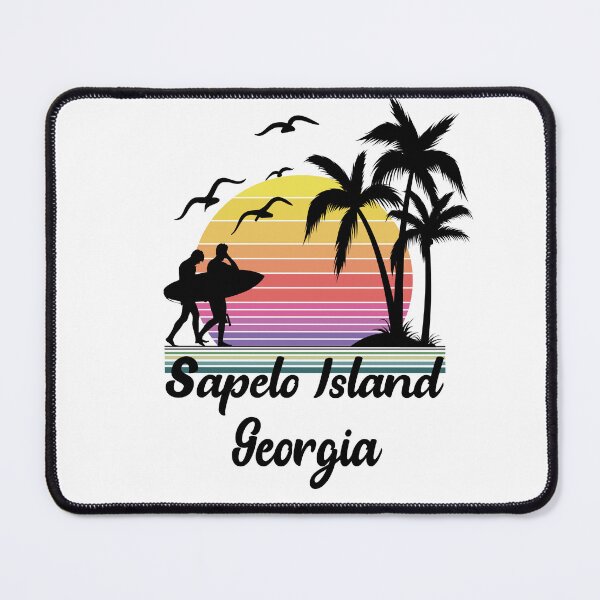 Item preview, Sapelo Island Georgia Seaside Retro Sunset designed and sold by mountainadora.