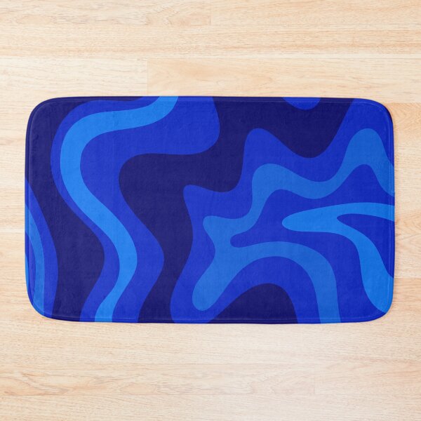 Item preview, Retro Liquid Swirl Abstract Pattern in Super Blue designed and sold by kierkegaard.
