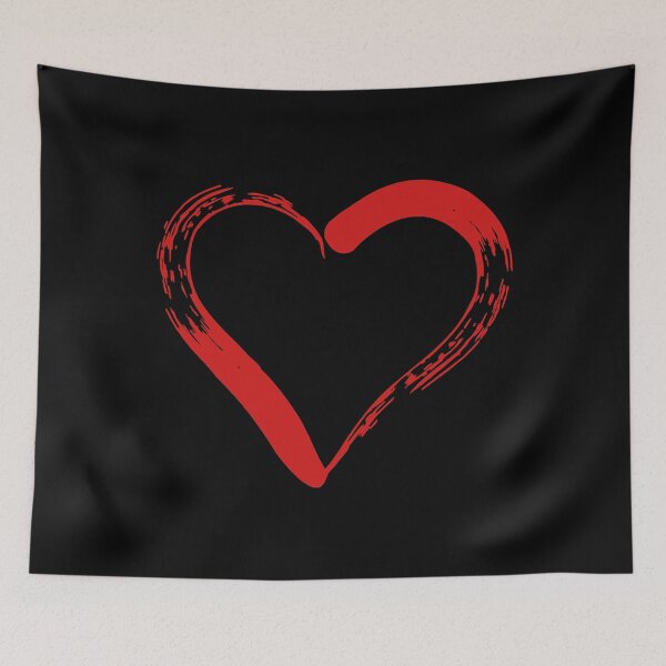 Item preview, red heart outline designed and sold by DrusillaAmelina.
