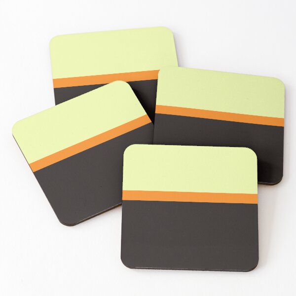 Item preview, black orange and yellow minimalist abstract design designed and sold by pauloneill-art.